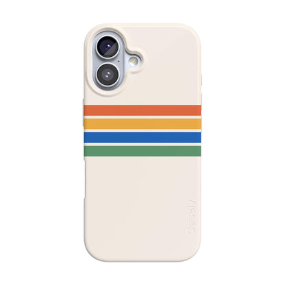 Casely iPhone 17 Case | Blue Stripes | Sunday Best | Compatible with MagSafe | Classic Ultra Slim Design