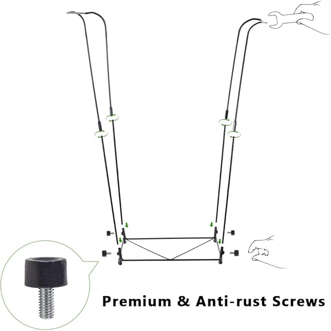 Trash Bag Holder, Metal Garbage Bag Holder, 30-45 Gallon Portable Trash Bag
