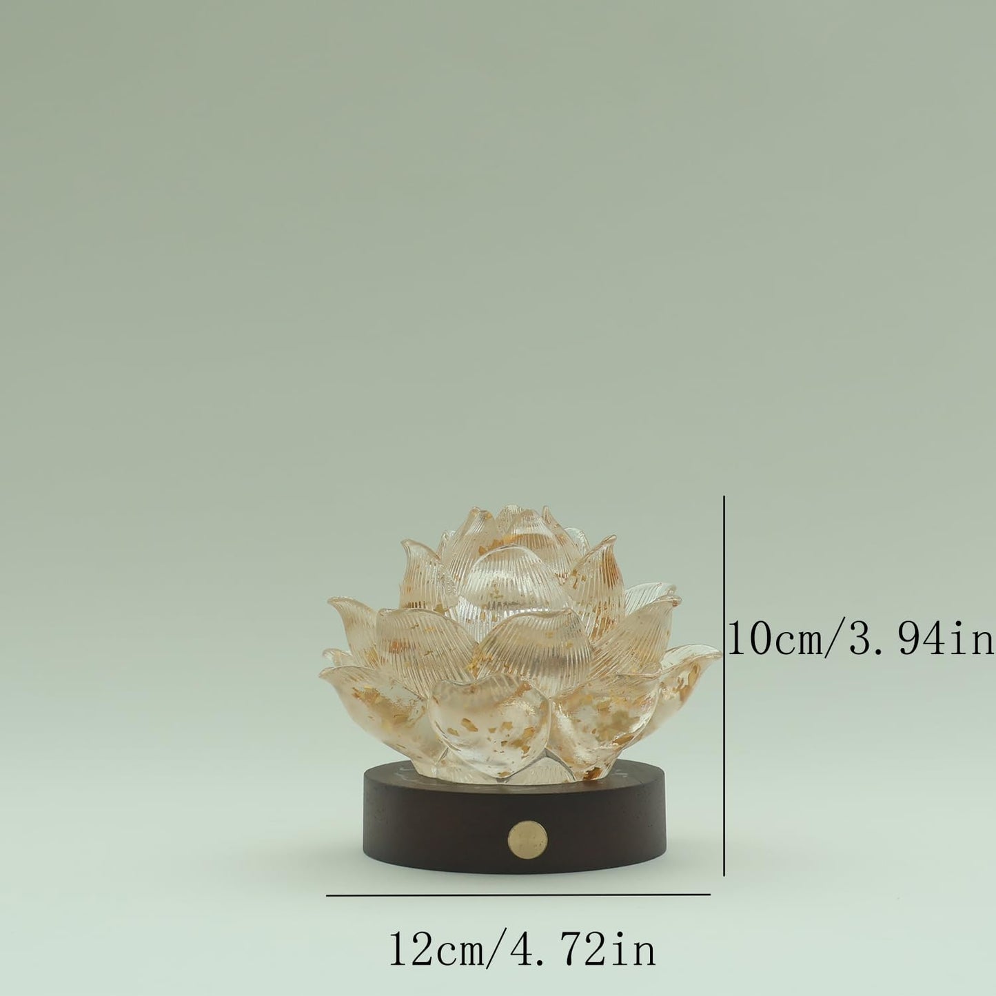 YeseeYe Lotus Statue with Light - Lotus Lamp Nightlight Tabletop Home Decoration Figurine for Living Room Office Shelves Coffee Table Desk Decor Sculpture