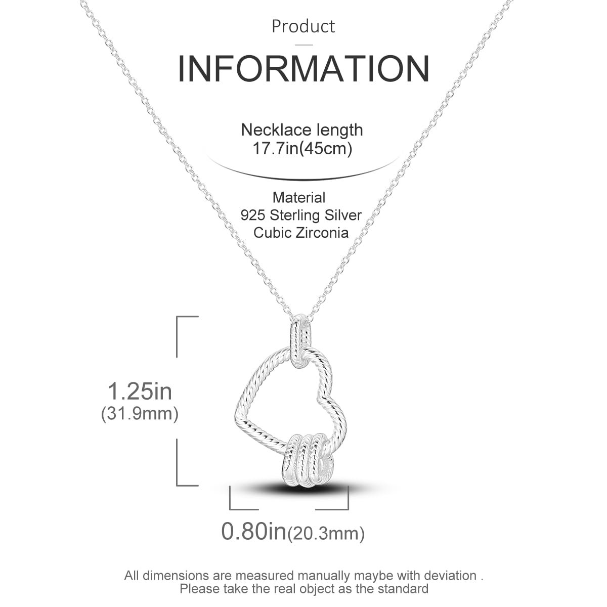 NARMO 925 Sterling Silver Necklace for Women Snake Bone Heart Pendant Necklace Dainty Love Heart Necklaces