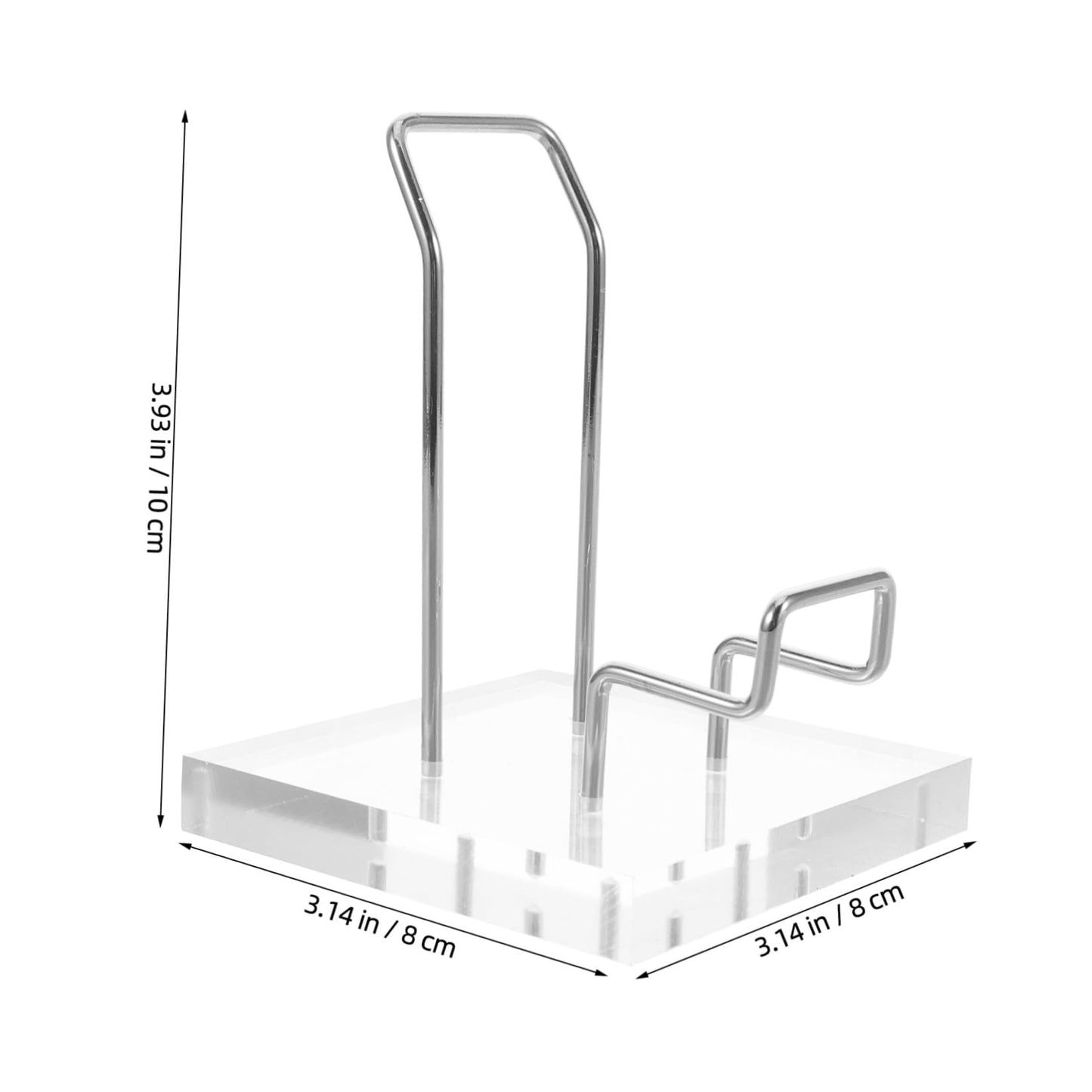 Sosoport Acrylic Crystal Mineral Display Shelf Large Acrylic Display Rack with Silver Iron Frame for Retail Store Office Party Decoration
