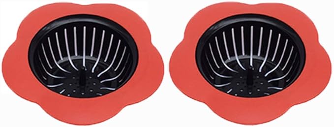 Silicone Kitchen Sink Strainer 2 Pack, Pouring strainers，Drain FilterLarge Wide