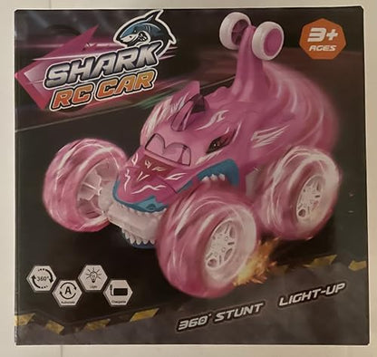Dislocati Girls Remote Control Cars 360°Flips LED Flash Light Monster Truck Toys Age 5 6 7 Girls Birthday Presents Outdoor Stunt Car