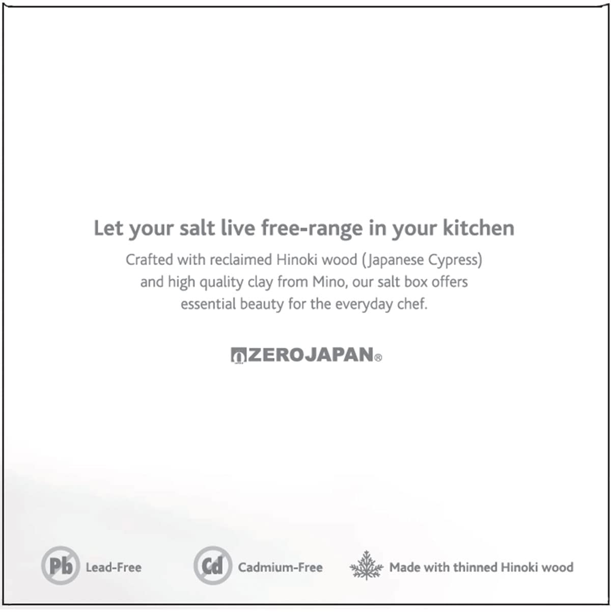 ZERO JAPAN Bee House Premium Salt Box with Hinoki Lid - Container for Sea Salt and Spices - Elegant Cellar for Kitchen Countertop - Banana Yellow, 16 oz