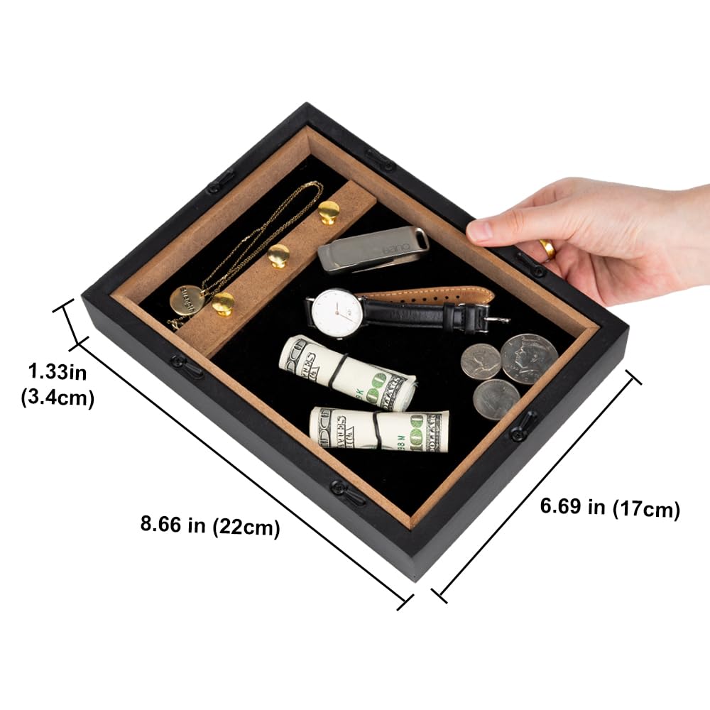 Livebe Photo Picture Frame Diversion Safe,Mini Safe Box with Hidden Secret Compartment to store your Money, Cash, Jewelry or Herbs,Home Security Safe(4''*6'') (Black)