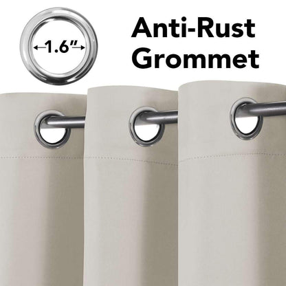 H.VERSAILTEX Blackout Curtains for Bedroom Thermal Insulated Room Darkening Living Room Curtains 63 Inch Long Grommet Privacy Protection Window Curtain Panels/Drapes for Nursery,2 Panels,Ivory/Cream