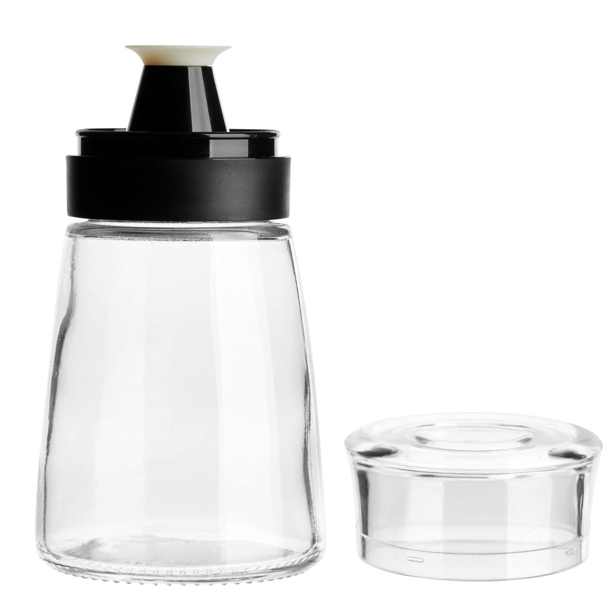 Juvale 2-Piece Small Olive Oil and Vinegar Dispenser Set - Glass Salad Dressing Cruet Bottles for Balsamic, Soy Sauce, with No Drip Tops (5.5 oz) - Oil Dispenser for Kitchen
