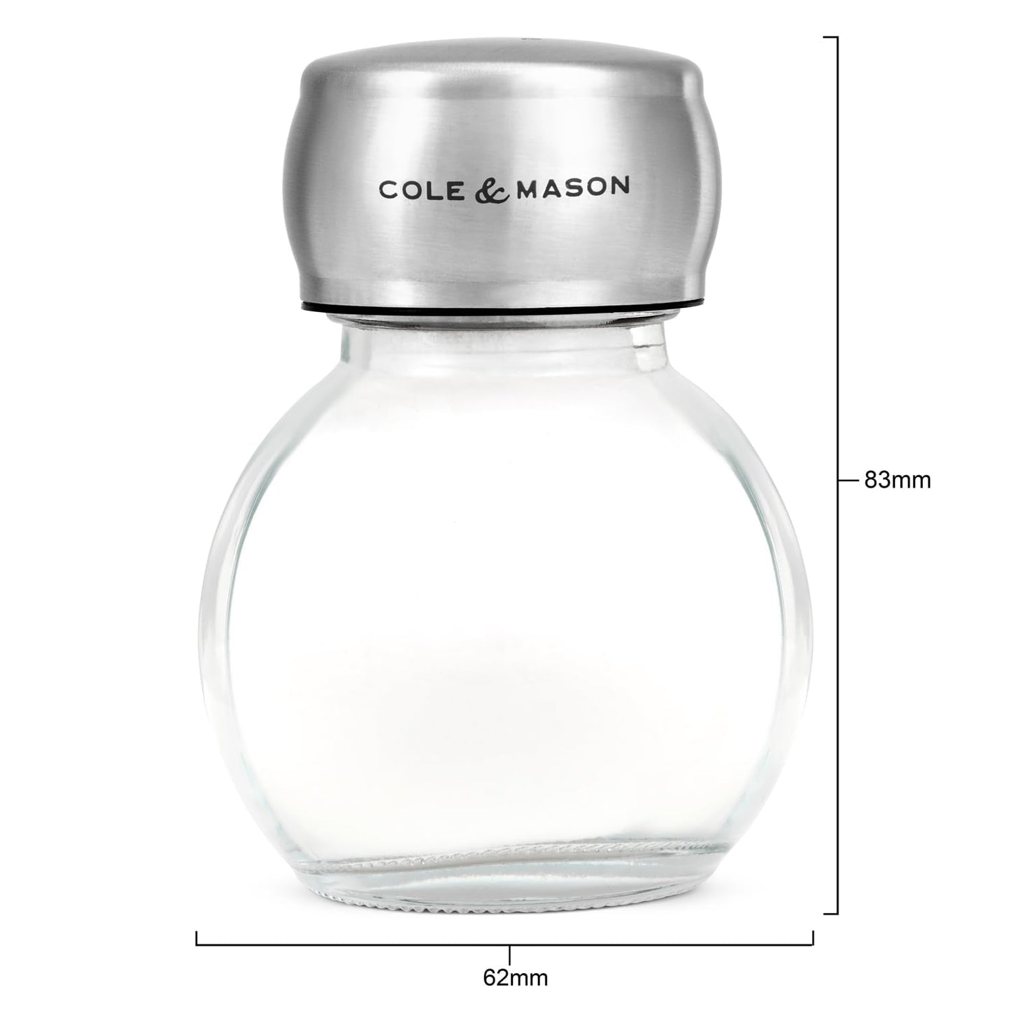 Cole & Mason Darlington Salt & Pepper Shaker Gift Set - Salt and Pepper Shakers - Home & Kitchen Accessories - Kitchen Essentials - Acrylic & Stainless Steel Shaker Set