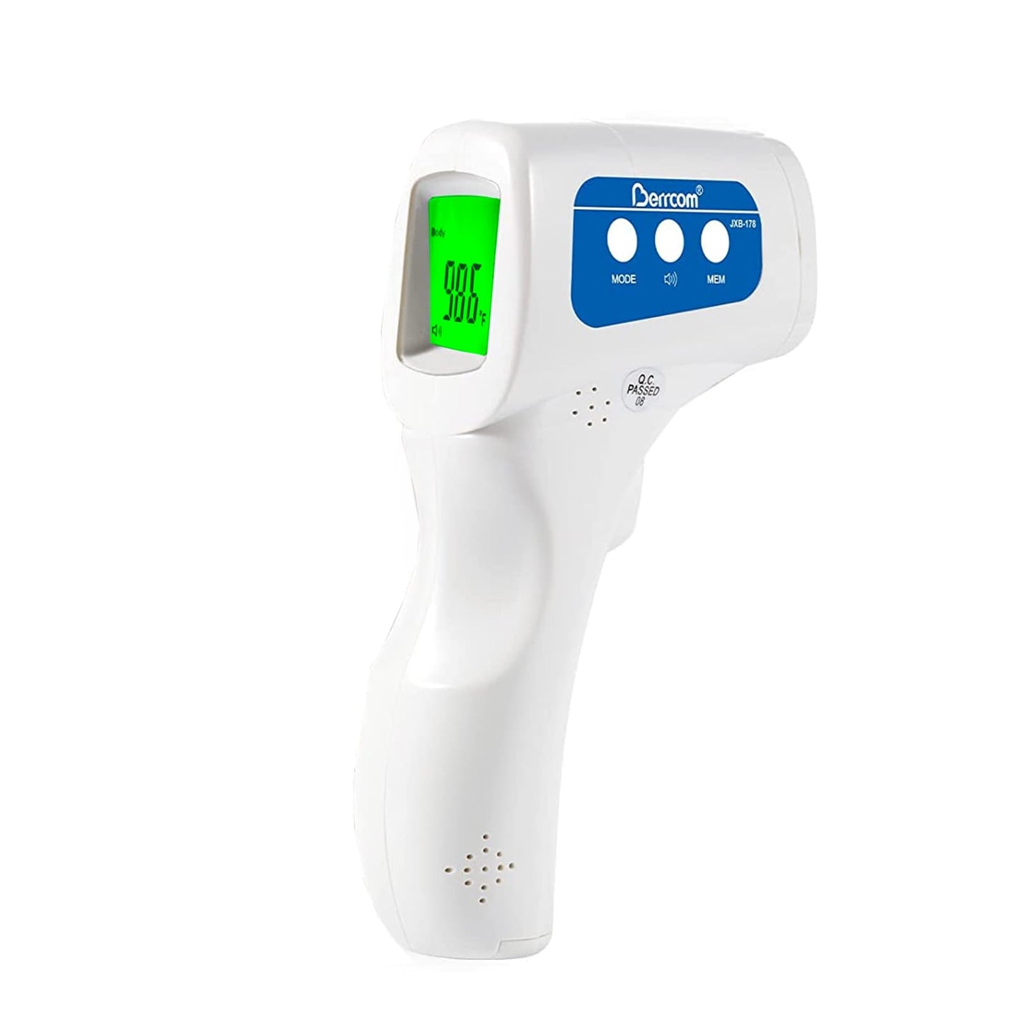 Berrcom Infrared Forehead Thermometer, Digital Non-Contact Thermometers for Adults, Kids & Babies, 3-in-1 Fever Check Temperature Gun for Home Use