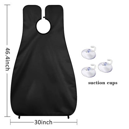 Beard Bib Beard Apron Valentines Day Gifts for Him Men Dad Fathers Day Anniversary Mens Stocking Stuffers Christmas Gifts for Boyfriend Husband From Wife Daughter Beard Trimming Catcher Bib Black