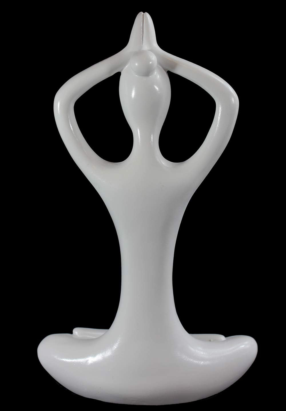 Seraphic Yoga Mountain Pose Statue/Sculputure Gifts for Women, Home or Room Decor, White Prayer Hands Statues/Figurines, 8" Tall