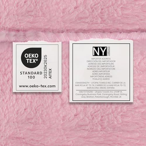 NY Threads Luxury Ladies Hooded Dressing Gown Super Soft Fleece Women's Robe Comfortable Loungewear and Nightwear, Pink, Medium