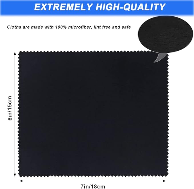 Microfiber Cleaning Cloths 20 Pack in Individual Vinyl Pouch, CKANDAY Glasses
