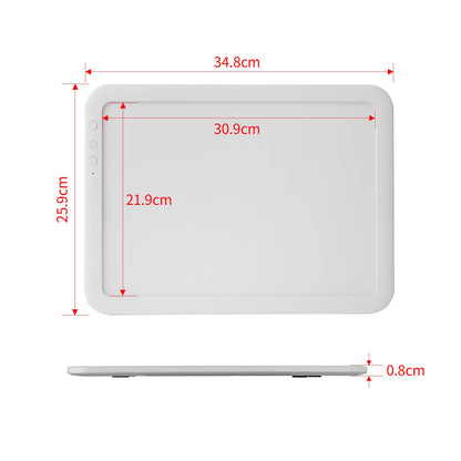 Rechargeable A4 LED Light Box for Tracing, elice Wireless Lightbox Drawing Light Table Light Pad Light Copy Board for Artists Sketching, Up to 8860 Lux Super Bright Lightpad for Cricut Weeding Vinyl