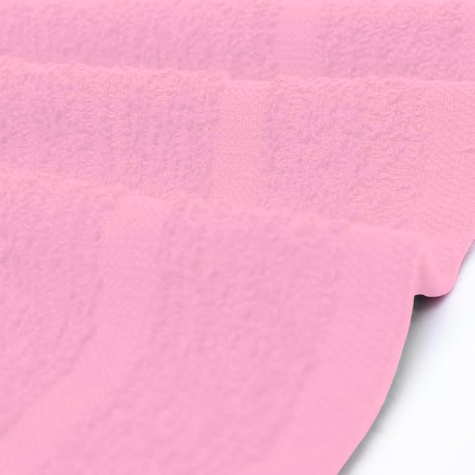 Avalon Towels Cotton Washcloths 24-Pack – 12 x 12 Inch Pink Super Soft &