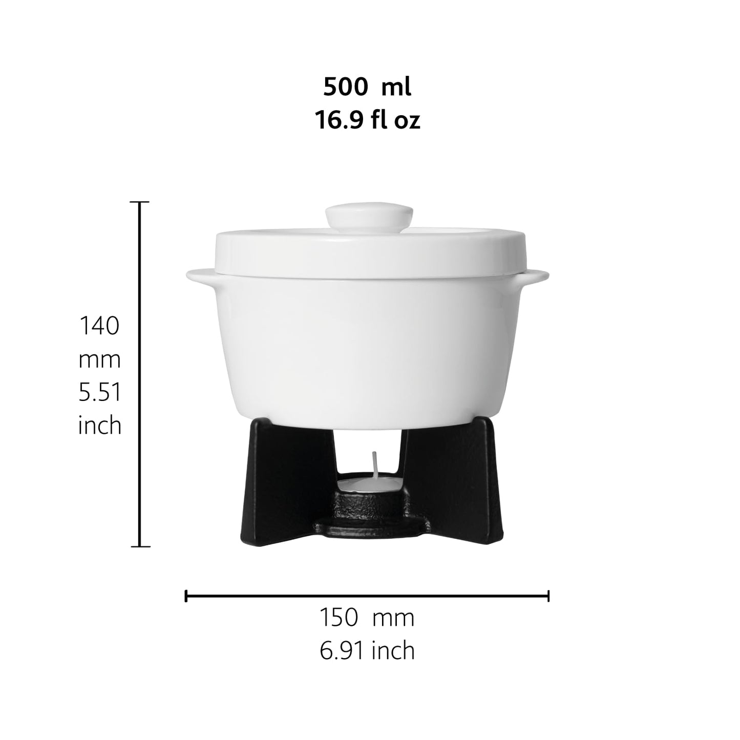 BOSKA Cheese Baker - Brie Baker with Lid - Queso Warmer for Brie Cheese Bites - Tea Light Candle Keep Anything You Make Warm - Handy Size & Microwave-safe