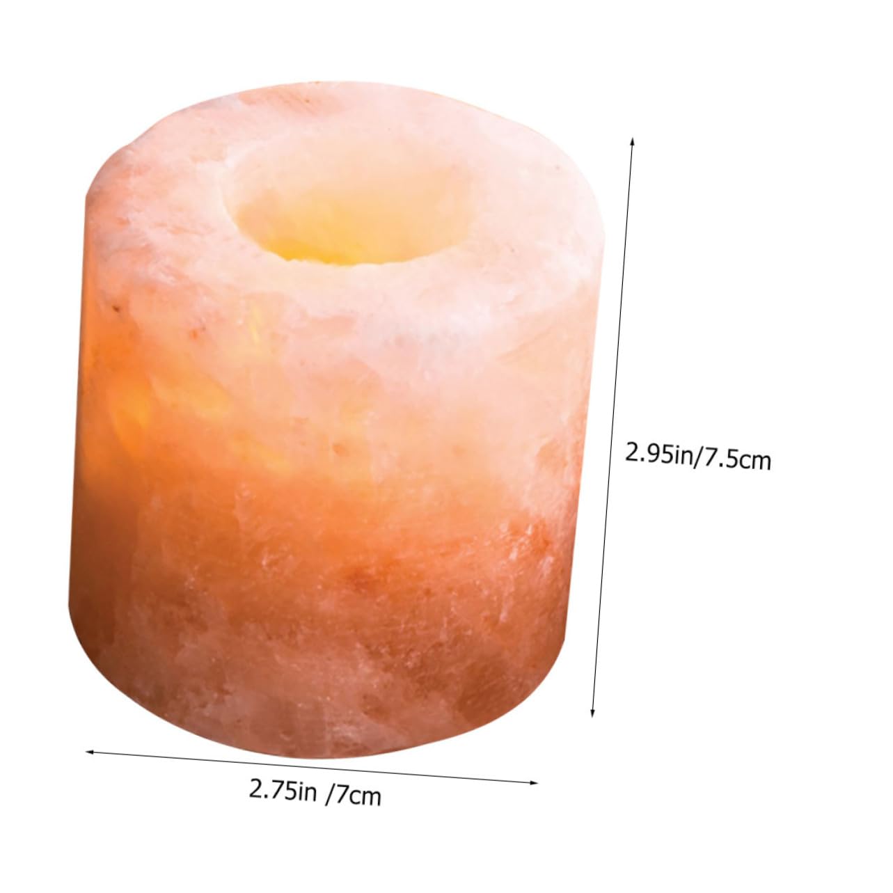 Ciieeo 2pcs Himalayan Crystal Salt Candle Holder Elegant Desktop Ornament for Home Decoration Meditation and Dining Table Decor for Farmhouse and Modern Living Spaces