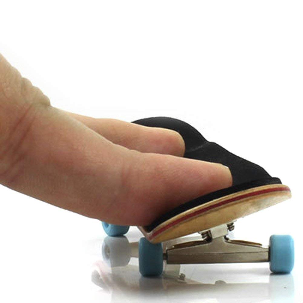 Lottoyday 1 Pack Professional Mini Maple Wooden Fingerboards, Finger Skateboard Toy Set for Kids (White)