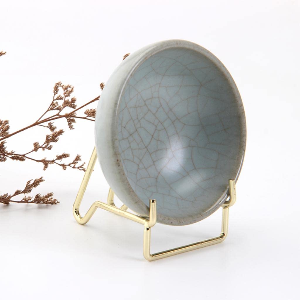 FytStycale Mineral Display Stand Geode Rack Metal Crystal Holder Shelf Suitable for Home Office Showroom Ornament, L