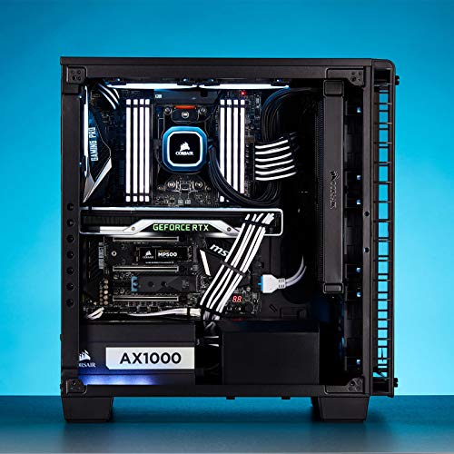 CORSAIR CP-8920224 Premium Individually Sleeved PSU Cables Pro Kit – Black, 2 Year Warranty, White