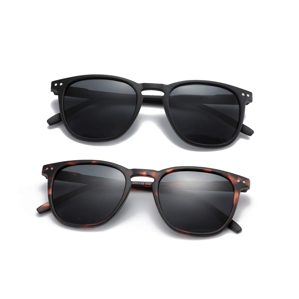 ZENOTTIC Polarized Sunglasses for Women Men: Retro Shades Round | Square Frame UV Protection 2 Pack