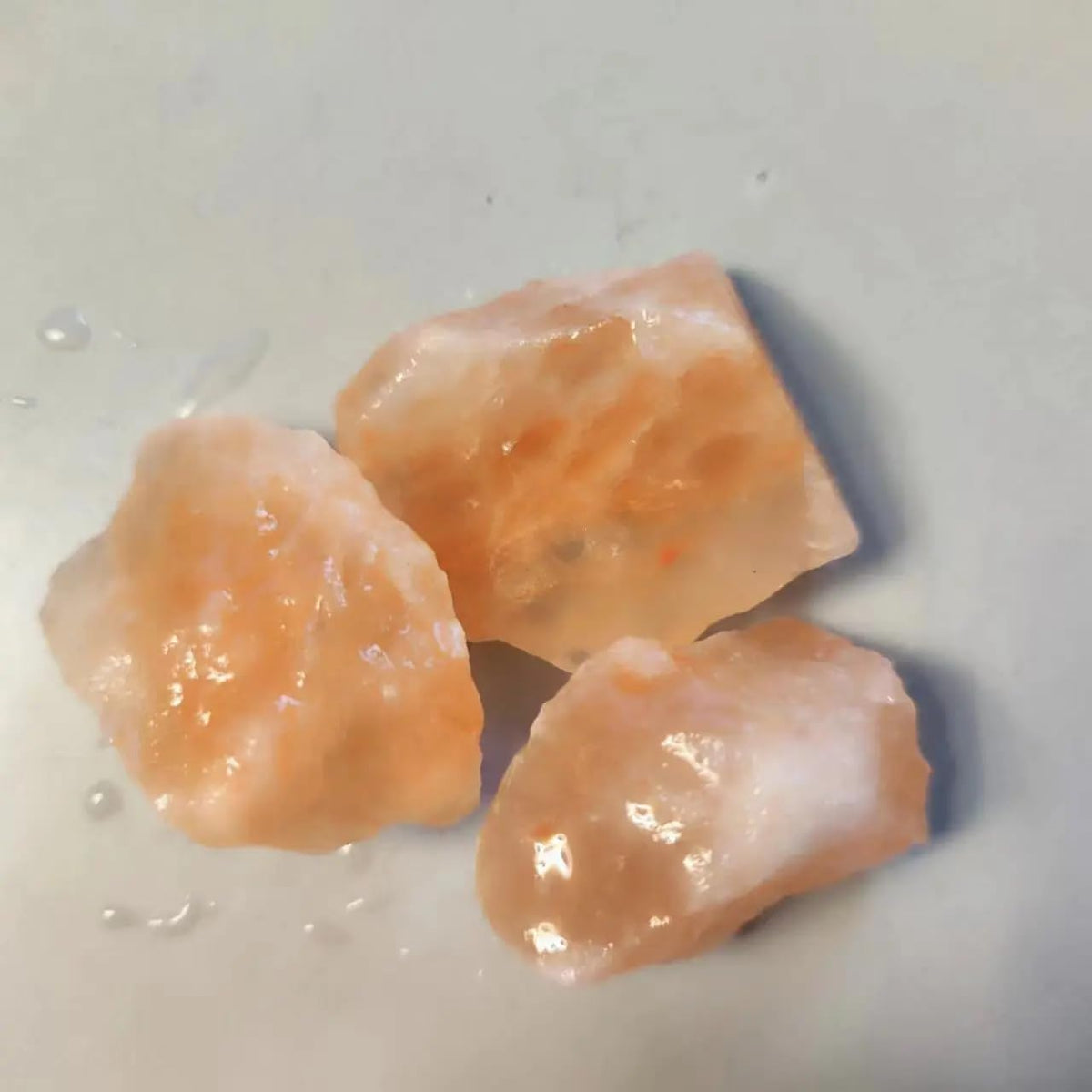 Natural Rock Salt Orange Halite Stone Crystal Stone Home Decoration Stone