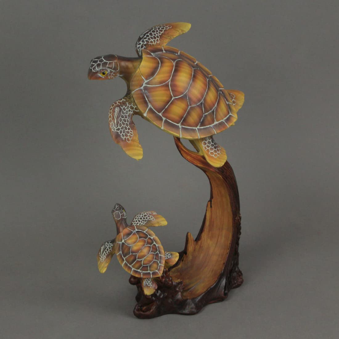 Everspring Sea Turtle Family Sculpture Home Decor Statue Desk Shelf Coastal Resin Figurine