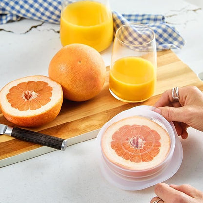 Stasher Premium Reusable Silicone Stretch Lids Variety 4-Pack, Clear, 9, 6.5, 4.5, 2.5, Airtight Seal, Food Container Covers, BPA Free, Leak-free, Dishwasher Safe, Microwave Safe, Eco-Friendly