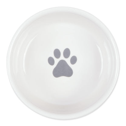 Bone Dry Dog Bone Ceramic Pet Bowl & Canister, Small, 4.25x2, Gray, 2 Count
