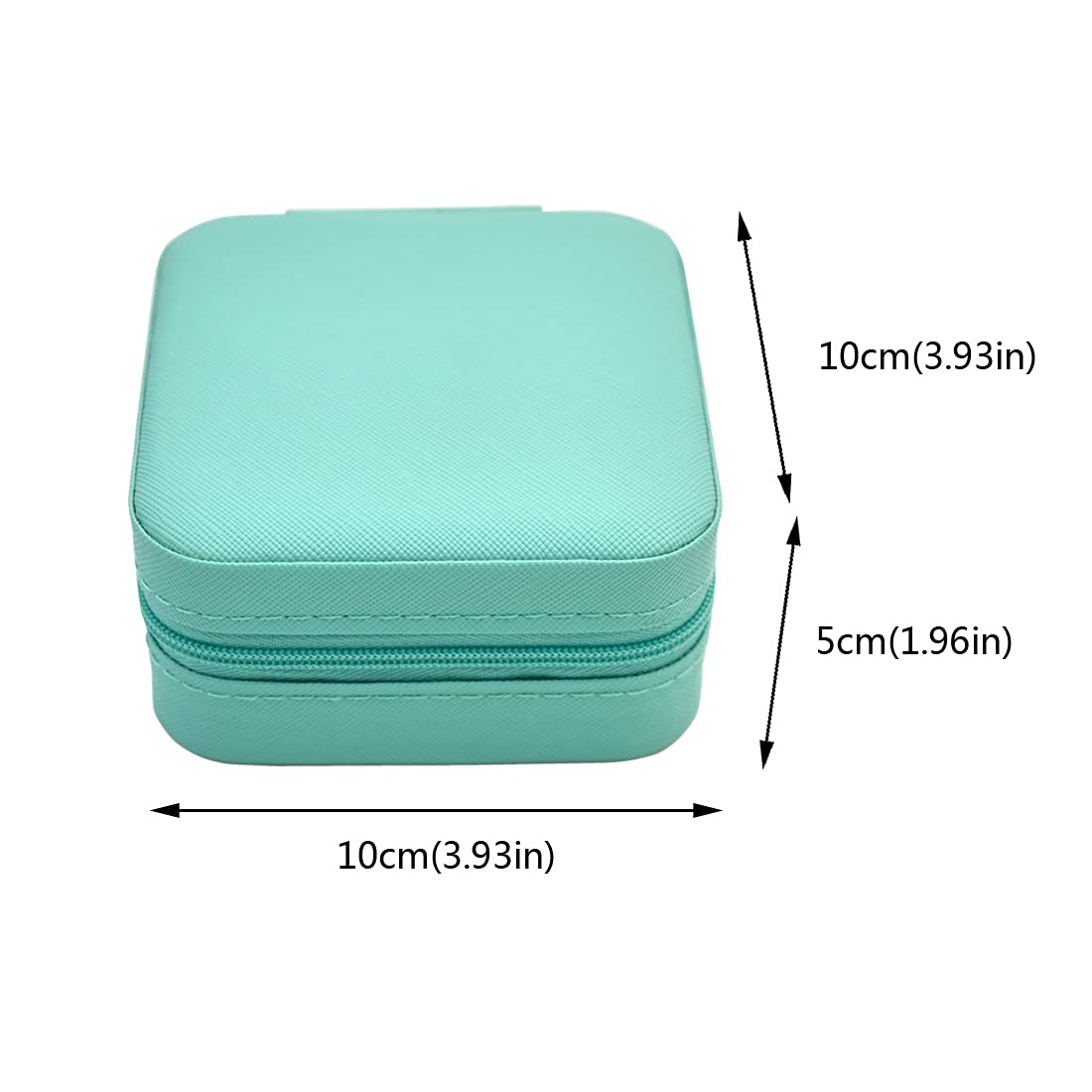 TRODANCE Mini Jewelry Travel Case, Small Portable Jewellry Organizer Box Portable Display Storage Box for Rings Earrings Necklaces, Gifts for Girl, Women, Wedding, Birthday, Mom, Mother's Day (Blue)