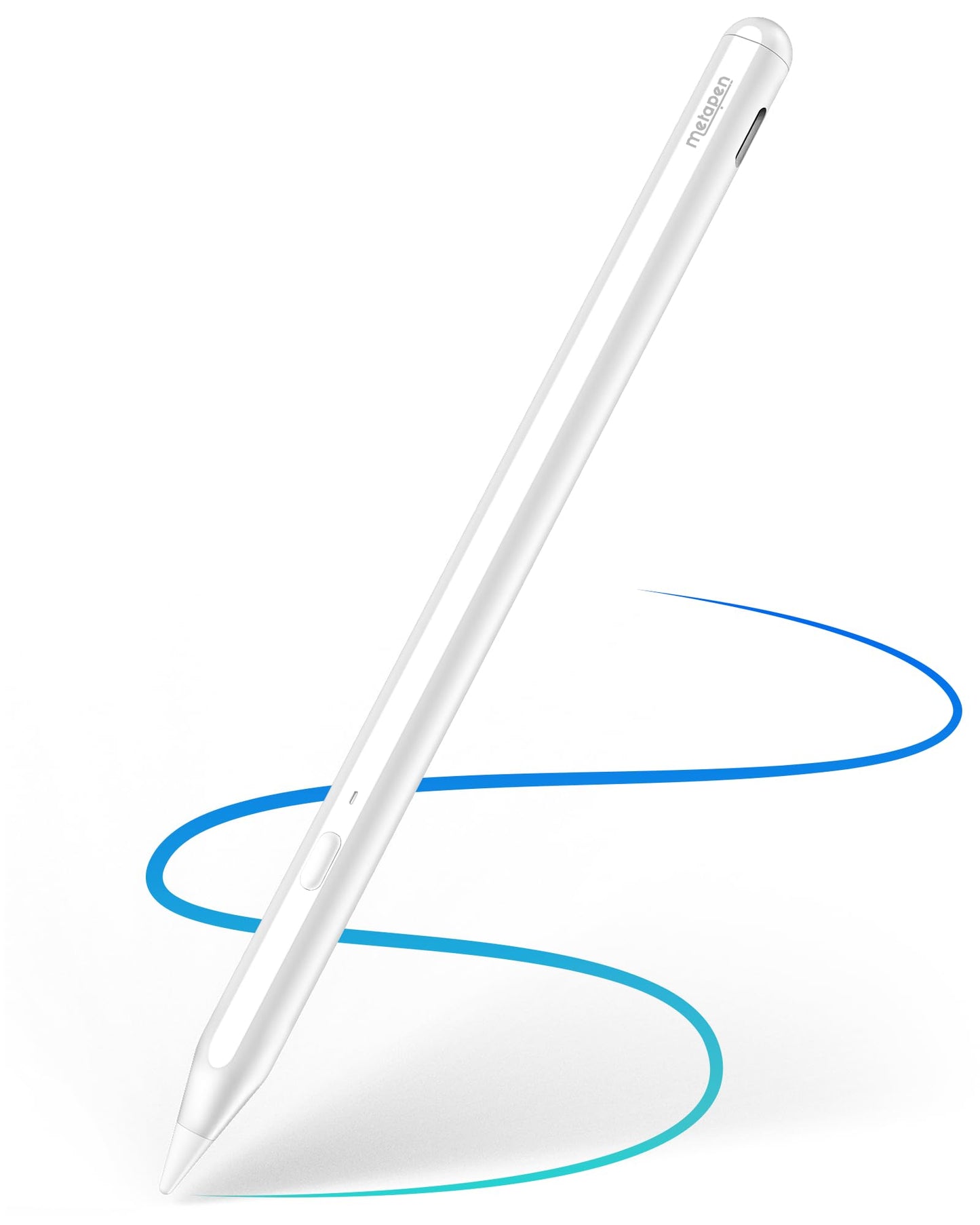 Metapen Pencil A11 for iPad 2018-2025, (Quick Button), 0.1mm Pixel Precise, 2X Faster Charge Stylus Pen Compatible Apple iPad 11 A16/10/9/8/7/6th Gen, Pro 12.9/11/13-inch M4, Air 3/4/5/M2/M3, Mini 5/6