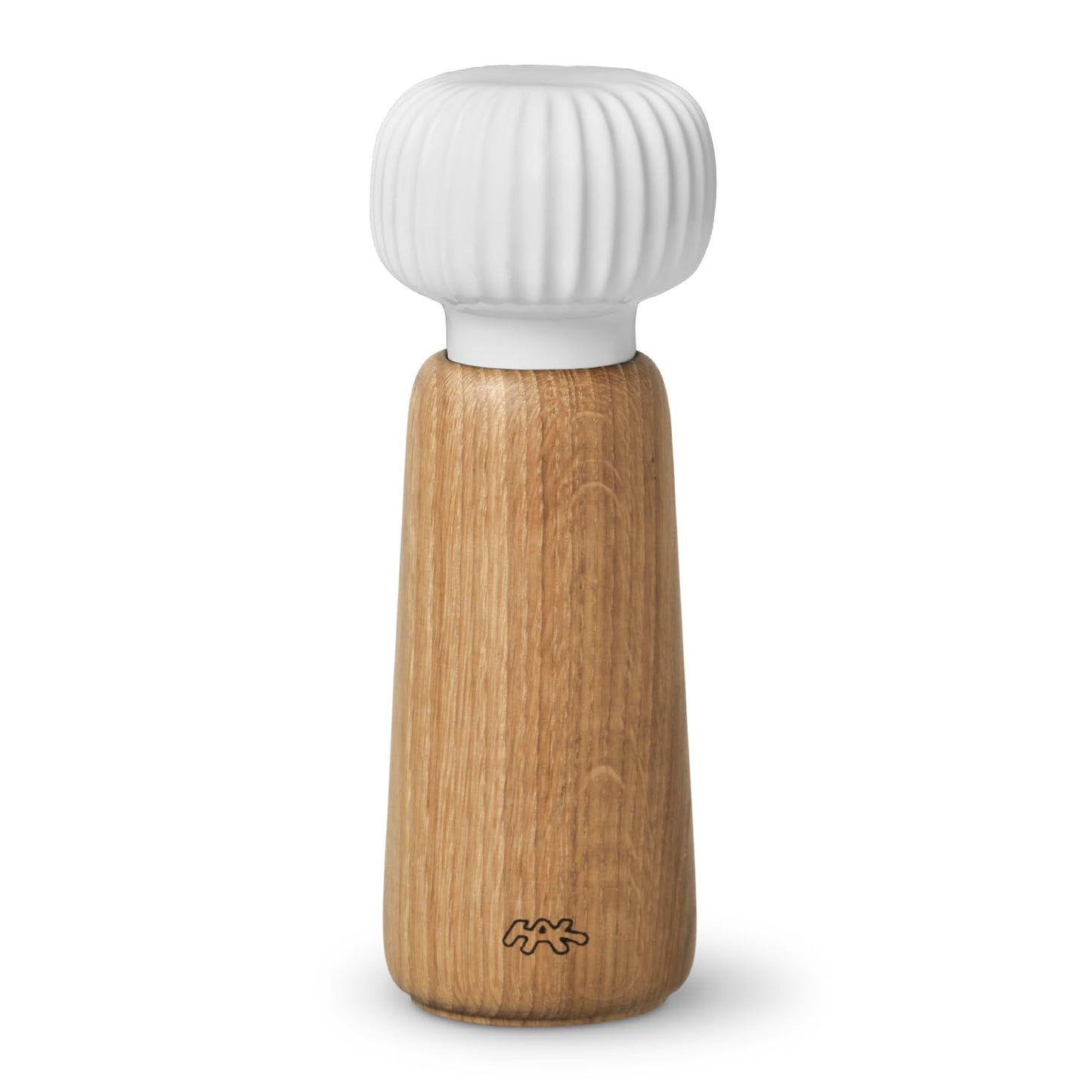 Kahler Hammershoi Grinder | Ceramic and FSC Oak | White | 7.1 Inch