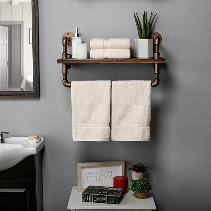 SUPERIOR Egyptian Cotton Pile Hand Towel Set of 4, Ultra Soft Luxury Towels