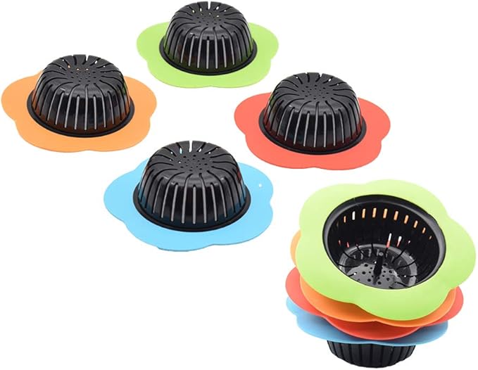 Silicone Kitchen Sink Strainer 2 Pack, Pouring strainers，Drain FilterLarge Wide