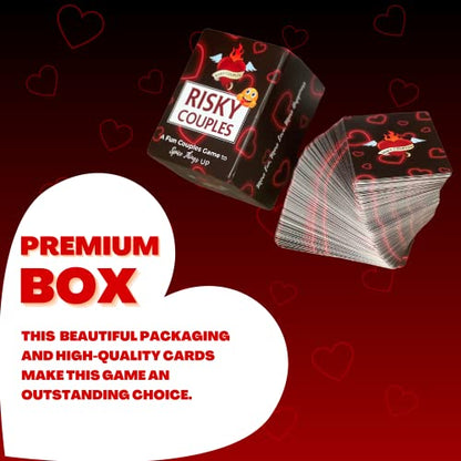 RISKY COUPLES | Couples Card Games for Date Night: 150 Questions & Challenges for Your Partner | Romantic Card Game for Anniversary, Valentines, Birthday, or Bridal Party