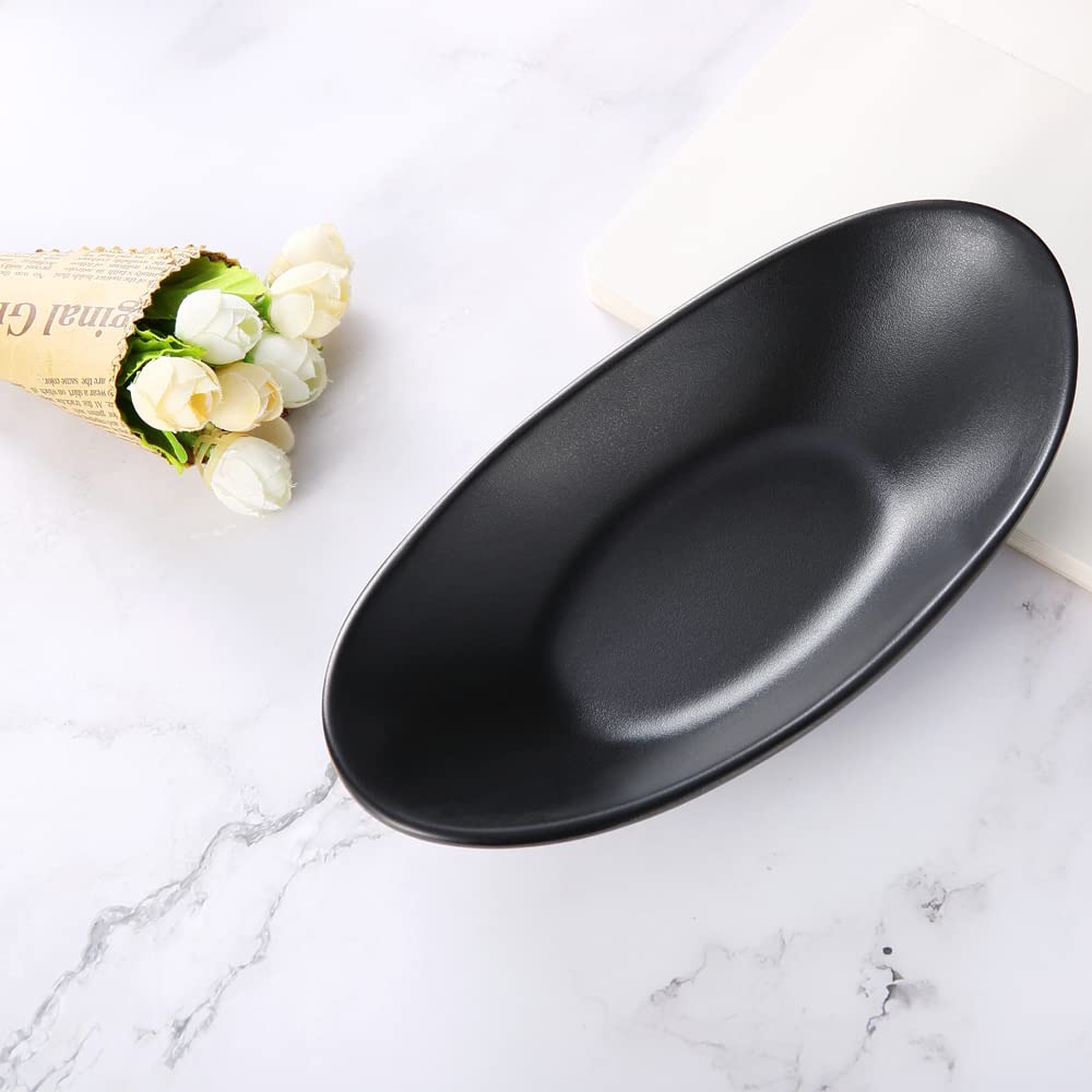 Black Ring Dish Centerpiece Jewelry Tray Key Tray Organizer for entryway, Dresser Decor Key Dish Jewelry Bowl Decorative Dish (Big Oval)