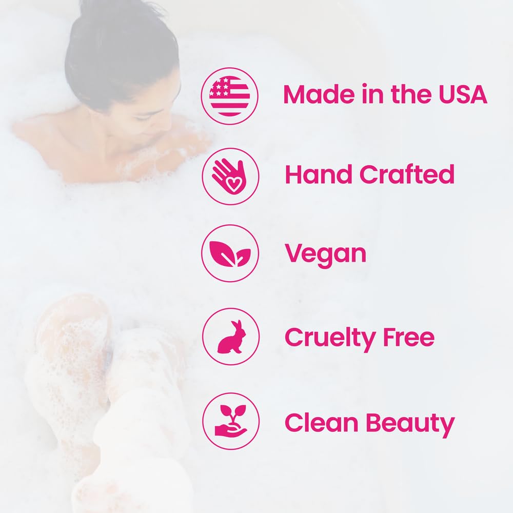 Mom Bomb Pink Himalayan Epsom Salt Bath Soak - Unscented – Natural Magnesium Salt with Essential Oils – Relaxing Aromatherapy for Stress Relief, Muscle & Foot Soak – Made in USA, 3 lbs
