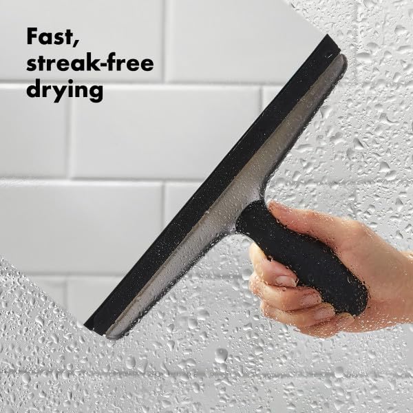OXO 1060619 Good Grips Stainless Steel Squeegee, White/Black, 10 x 1.5 x 6 inches