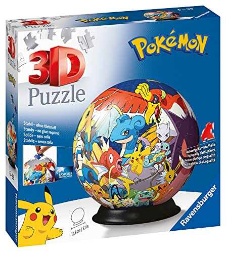 Ravensburger Pokemon 3D Jigsaw Puzzle Ball for Kids Age 6 Years Up - 72 Pieces - No Glue Required for Boys and Girls