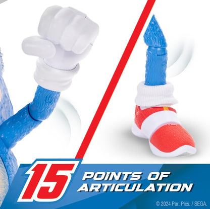 Sonic The Hedgehog 3 Ultimate Talking Sonic 34cm / 12-Inch Figure, Features 30+ Iconic and Humorous Phrases and Sounds from the Movies, Light-Up Eyes and Quills