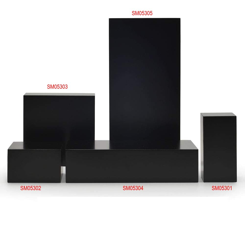 Oirlv Solid Wood Minimalism Style Jewelry Display Stand Showcase Jewelry Organizer Black Square Holder (SM05304)