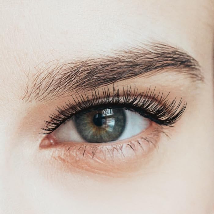 KISS Looks So Natural, False Eyelashes, 'Shy', 12 mm, Includes 5 Pairs Of Lashes, Contact Lens Friendly, Easy to Apply, Reusable Strip Lashes, Glue On