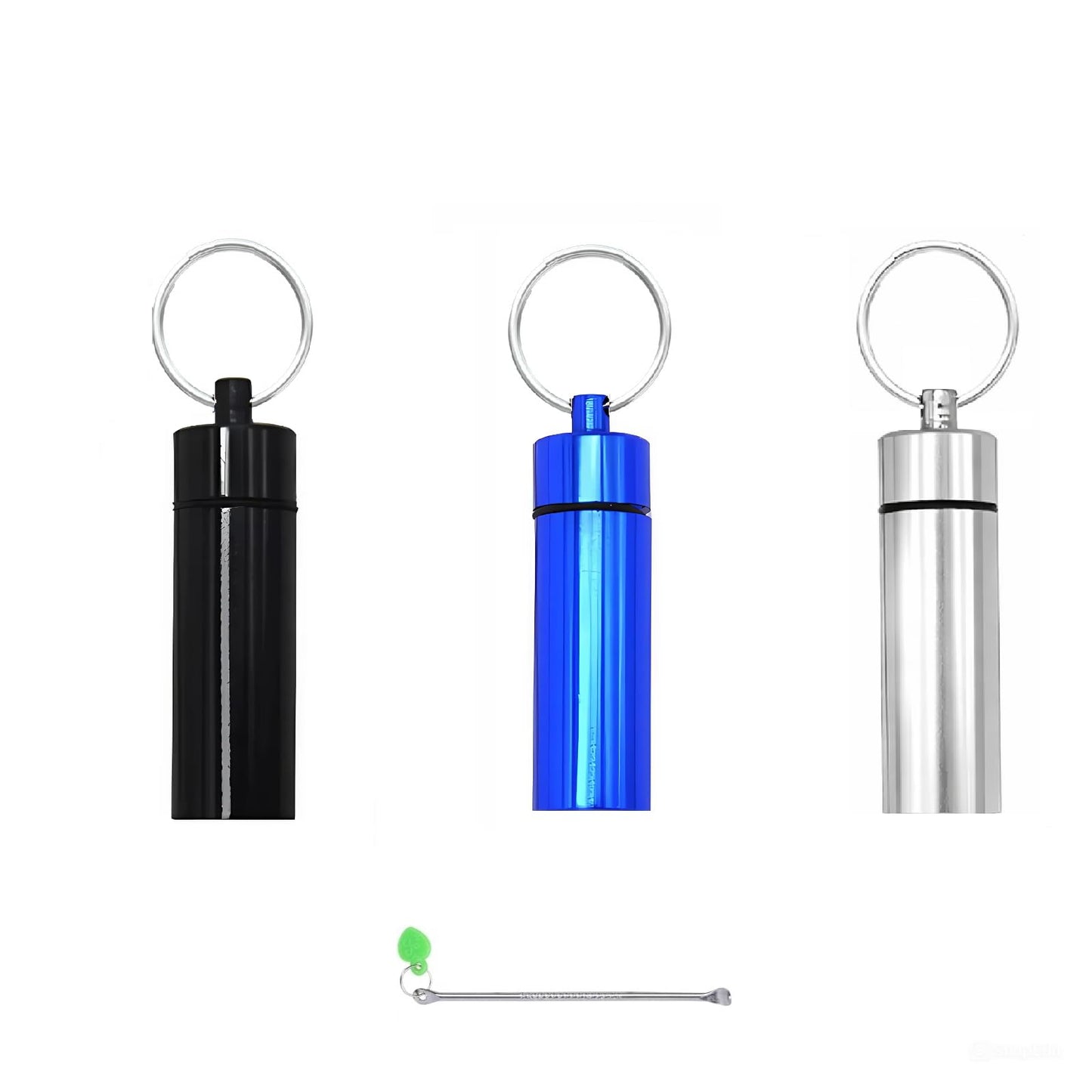 AKIRAMERUNA 3 Pack Leak-Proof Bottle Portable Pepper Shaker Waterproof Aluminum Container for Outdoor Camping Trips Travel
