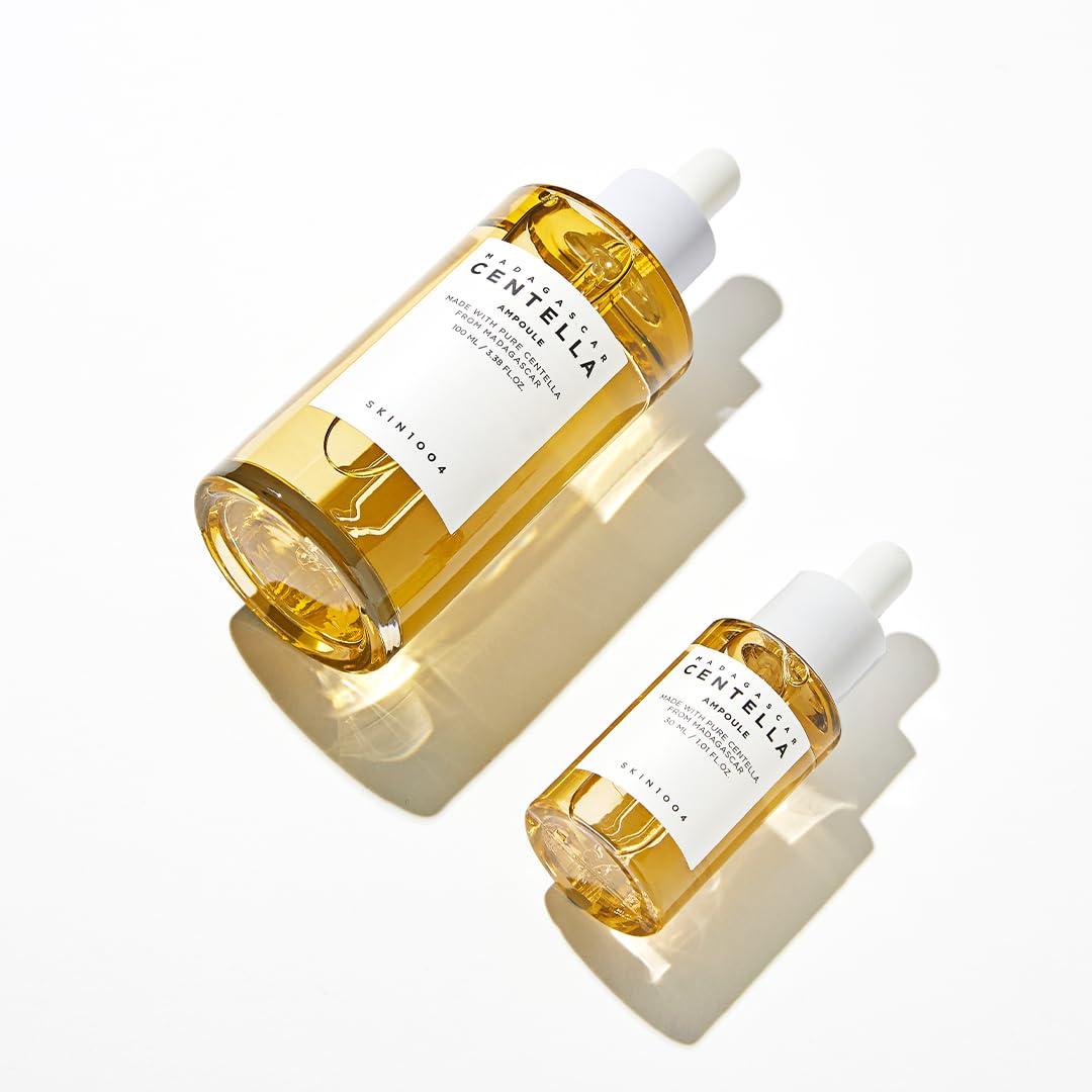 SKIN1004 Madagascar Centella Travel Kit, Toner, Ampoule, Soothing Cream, Cleansing Oil, Ampoule Foam, Basic Skincare Trial Kit Box , Gift Sets for Mom, Women & Mothers Day, Compact Size