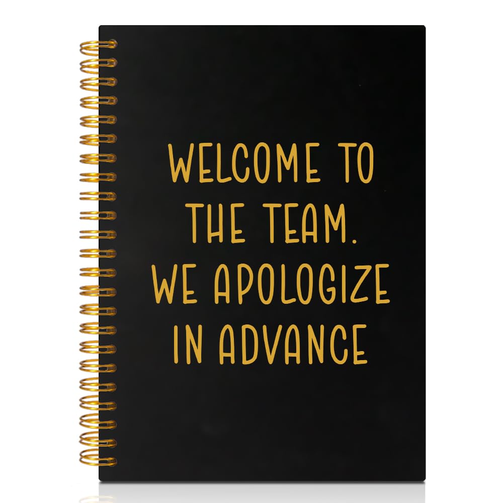 PUVOXHO Welcome to The Best Team 160 Blank Pages Spiral Notebook, New Job Gifts for Employee, Dream Team Gifts for Colleagues, New Employee Welcome Presents, New Beginning Presents for Coworker