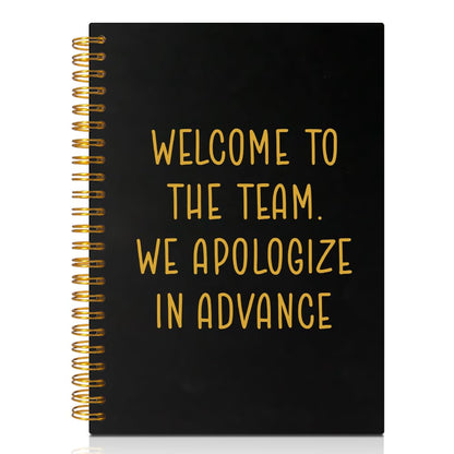 PUVOXHO Welcome to The Best Team 160 Blank Pages Spiral Notebook, New Job Gifts for Employee, Dream Team Gifts for Colleagues, New Employee Welcome Presents, New Beginning Presents for Coworker
