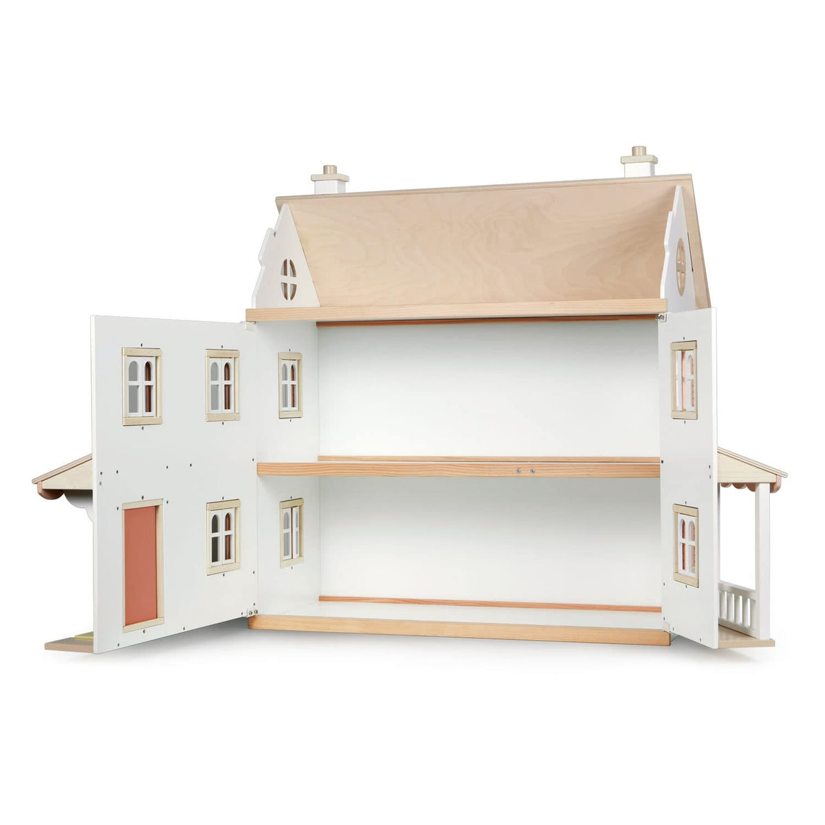 Tender Leaf Toys - Humming Bird House - 3 Story Large Wooden Colonial Style Doll House - Encourages Role-Play and Story Invention in Boys and Girls - Age 3+