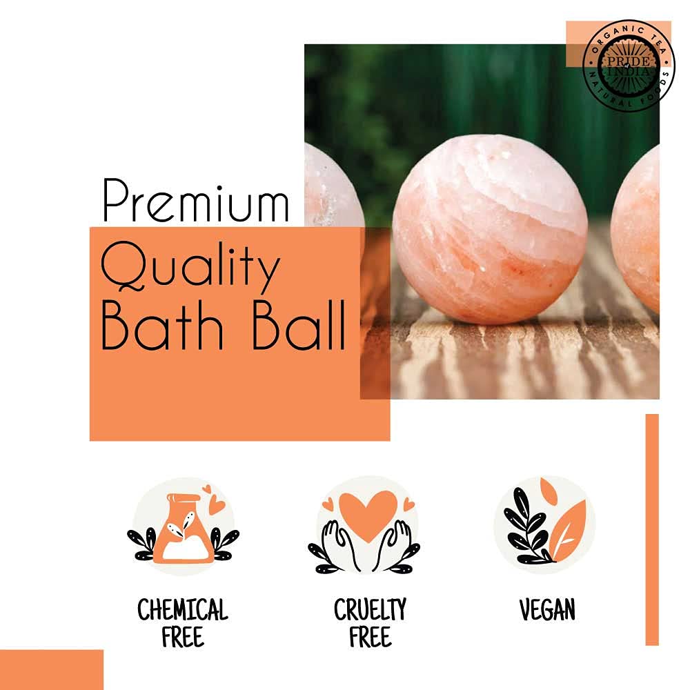 Pink Salt Crystal Accessories (Pink Salt Crystal Bath Ball - Round Shape)