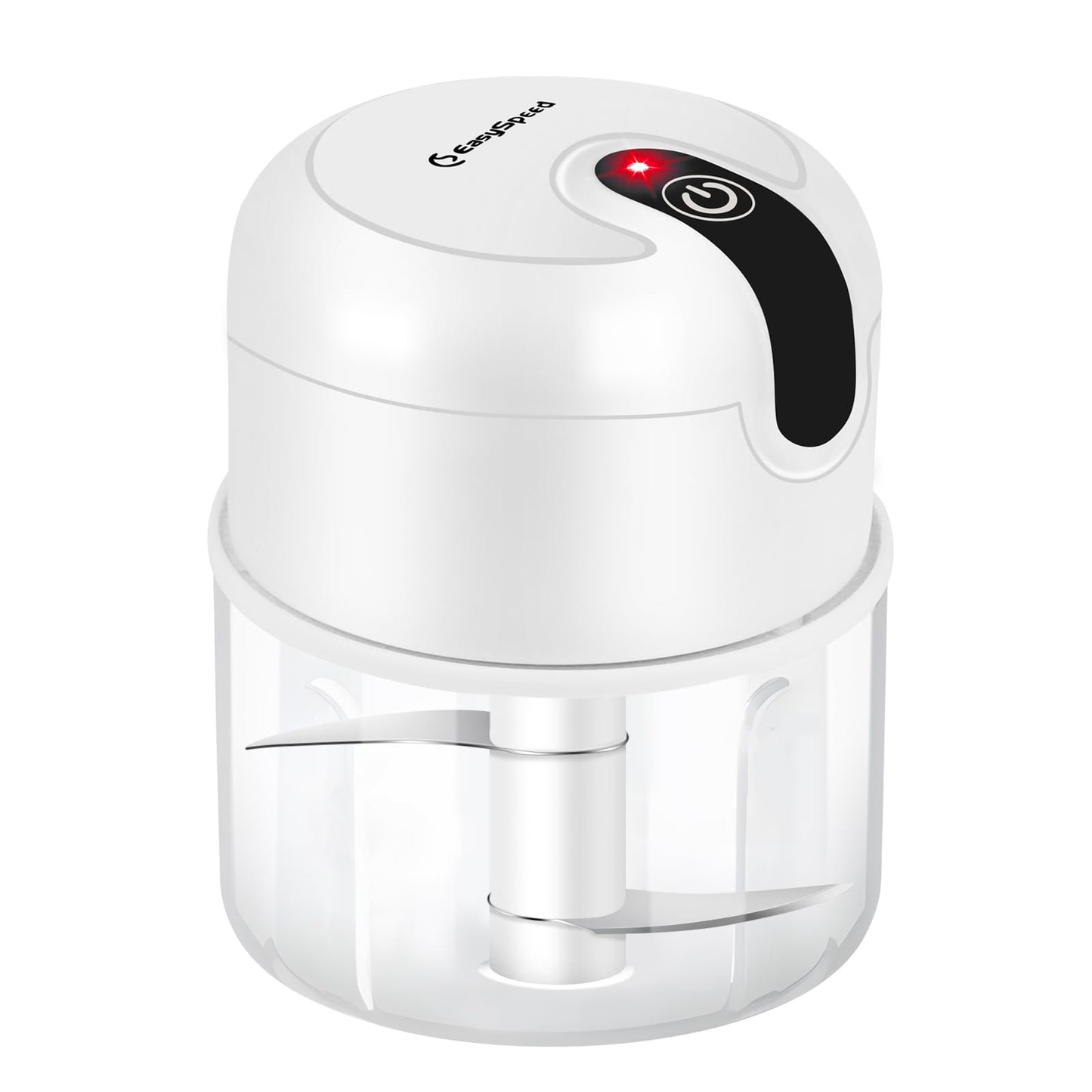 EASYSPEED Electric Garlic Chopper 1Cup, Mini USB Charging Wireless Food Processor with 304 Stainless Steel, 2 Sharp Blades, Portable Kitchen Meat Grinder for Onion, Garlic, Ginger, Baby Food