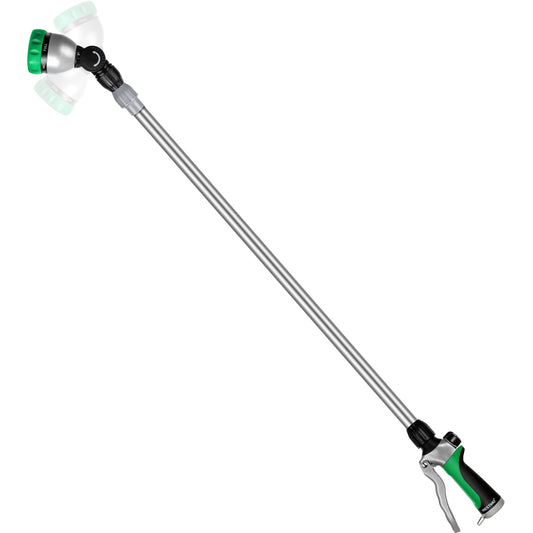 RESTMO 36”-60” (3ft-5ft) Metal Watering Wand, Long Telescopic Tube | 180° Adjustable Ratcheting Head | 7 Spray Patterns | Flow Control, Perfect Garden Hose Sprayer to Water Hanging Baskets, Shrubs
